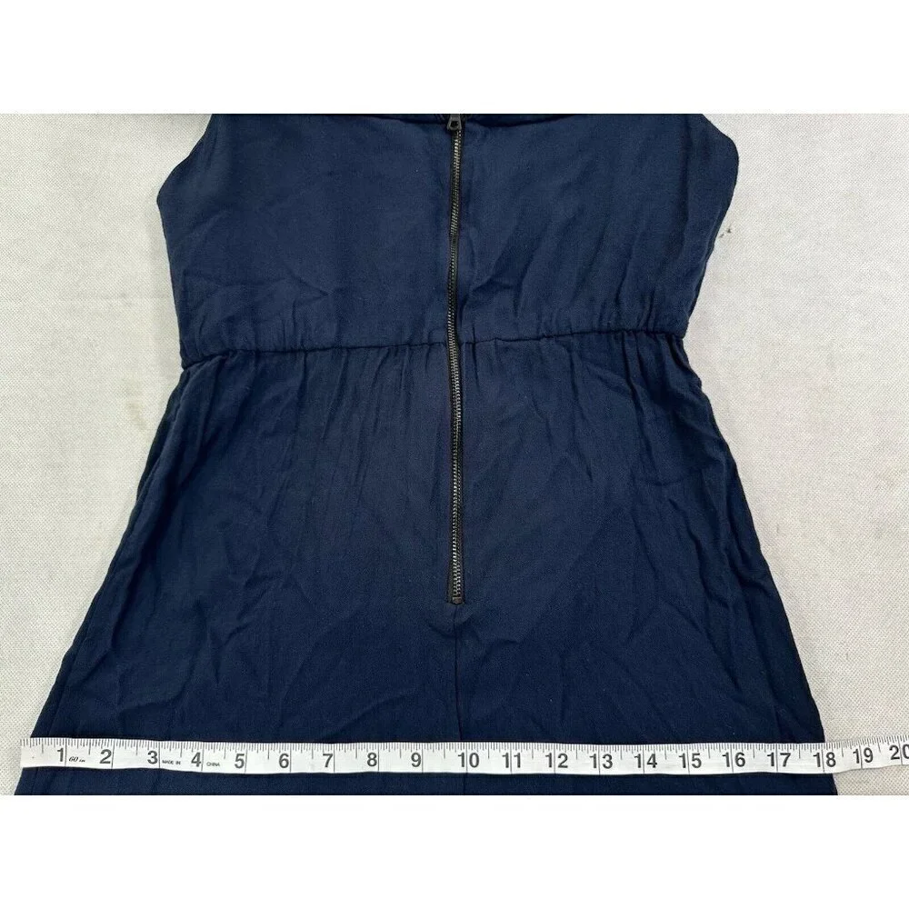 Alice + Olivia Navy Mitsy Lace Trim Maxi Dress Women’s 4 READ - Picture 12 of 12